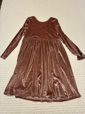 pink chicken velvet dress Pink Chicken Brand Rose Colored Crushed Velvet Dress Size 6Y